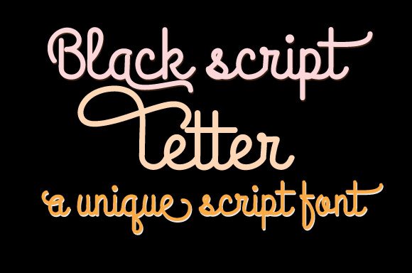 Black Script Letter: A Font That Breathes Life into Your Creative Vision