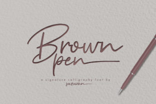 Bringing Warmth to Your Design: A Look at Brown Pen Script