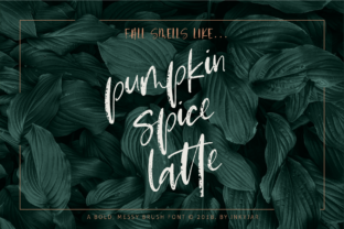 Pumpkin Spice Latte Script: A Bold Brush Font for Standout Design